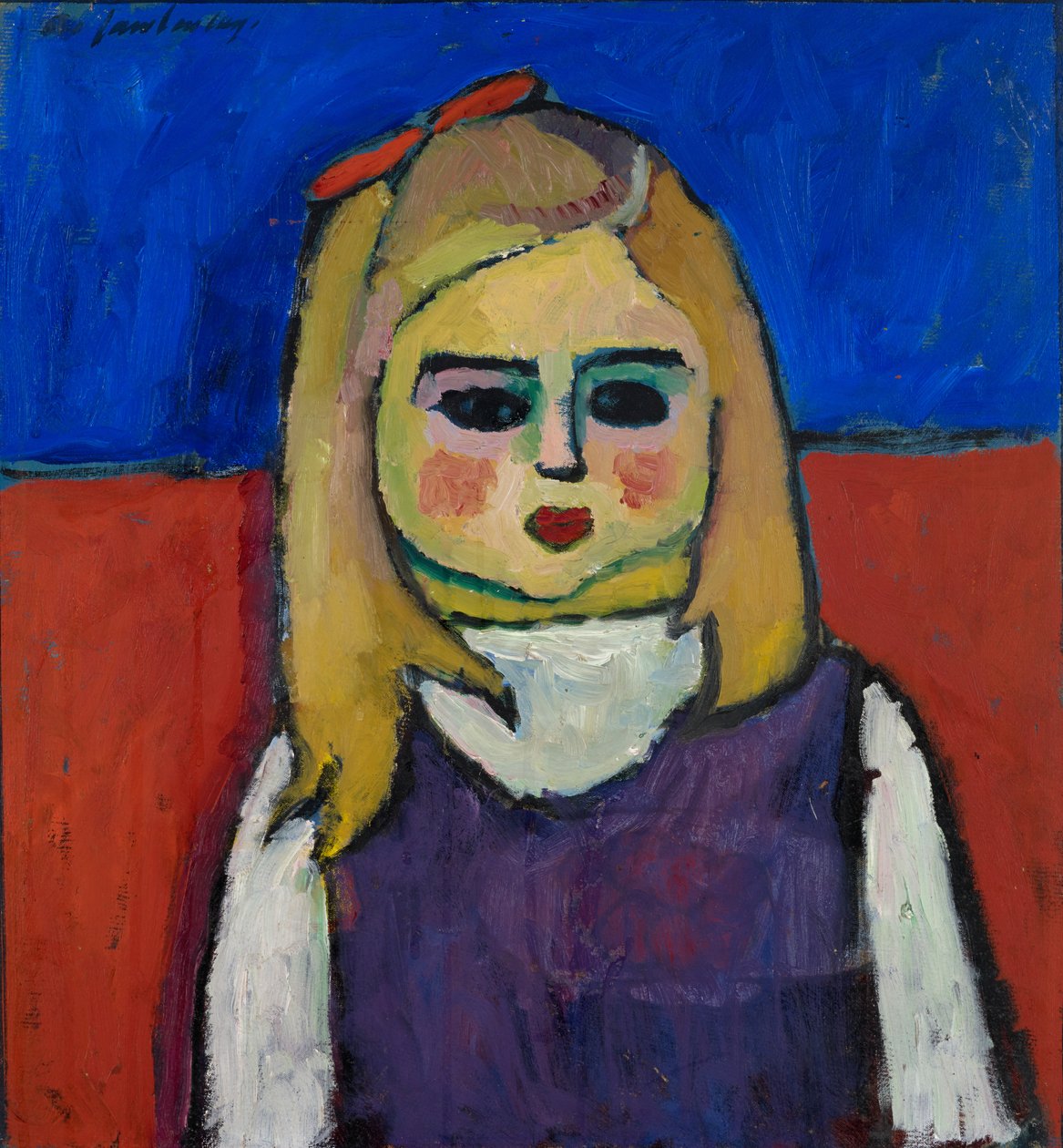 Barn, ca. 1909 (olje på tempera på papp) av Alexej von Jawlensky