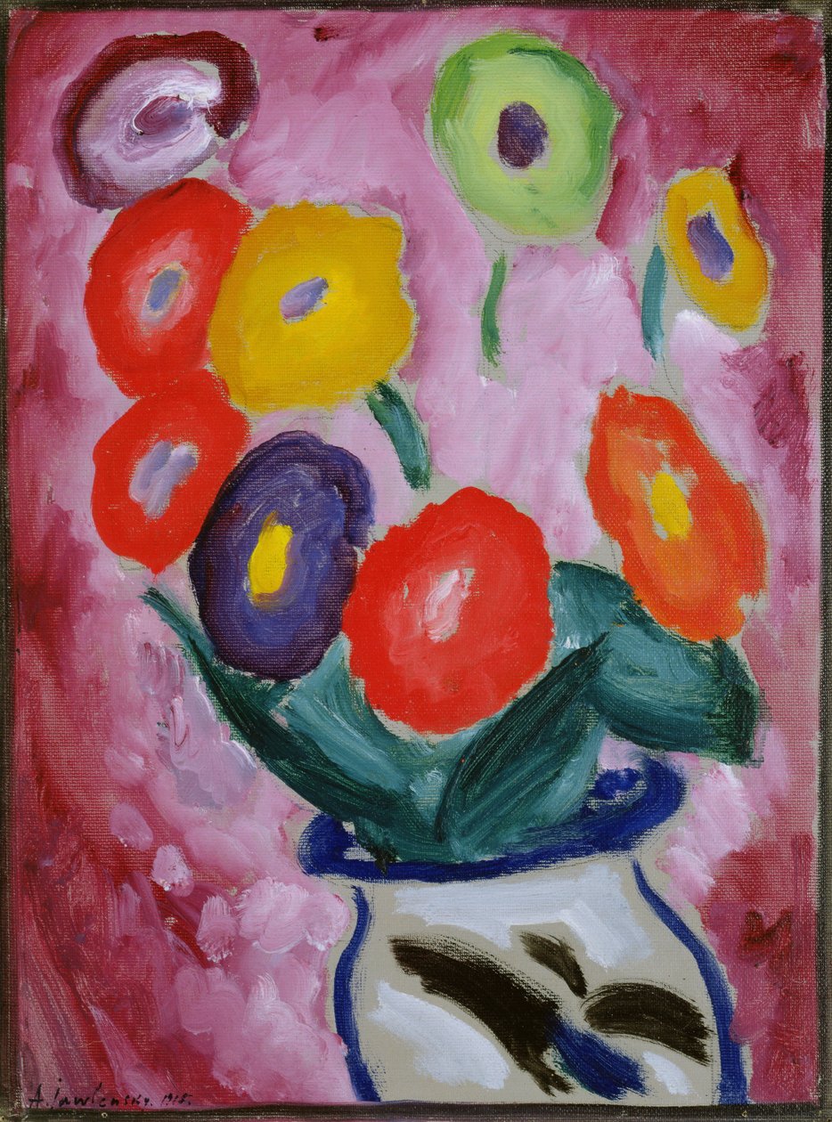 Blomsterstilleben, 1915 av Alexej von Jawlensky