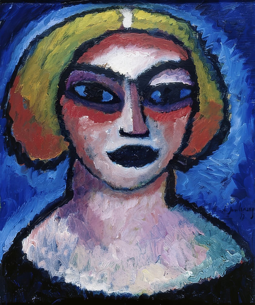 Kvinnes hode. 1912 av Alexej von Jawlensky