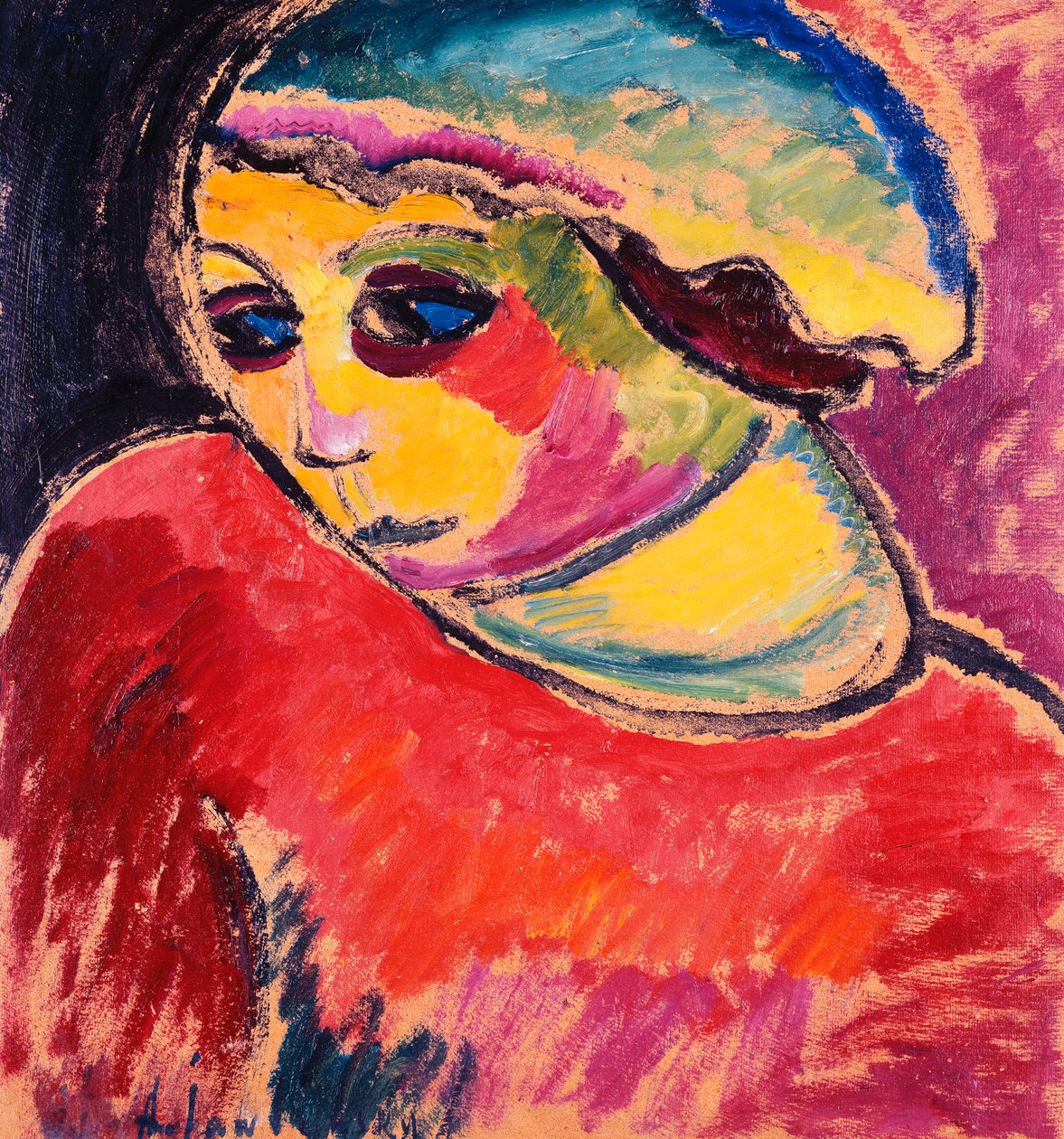 grønn panser; Grønn panser, 1911 av Alexej von Jawlensky