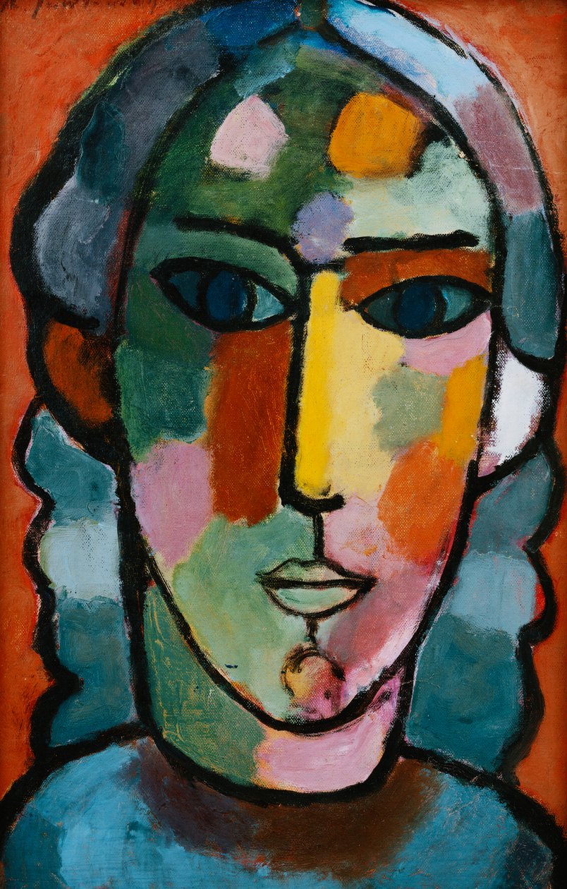 Head of Girl; Madchenkopf, ca. 1915-16 av Alexej von Jawlensky