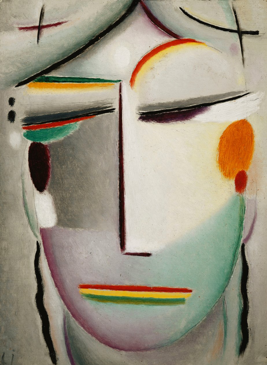 Frelserens ansikt: Remote King - Buddha II; Frelserens ansikt: Distant Highness - Buddha II, ca. 1921 av Alexej von Jawlensky