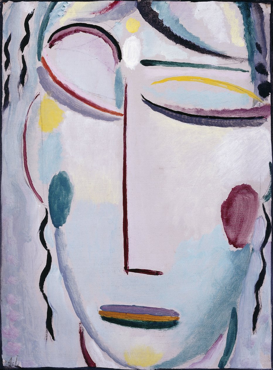 Frelserens ansikt: oppstandelsen eller det nye livet II; Savior Face: Resurrection or The New Life II, 1918 av Alexej von Jawlensky