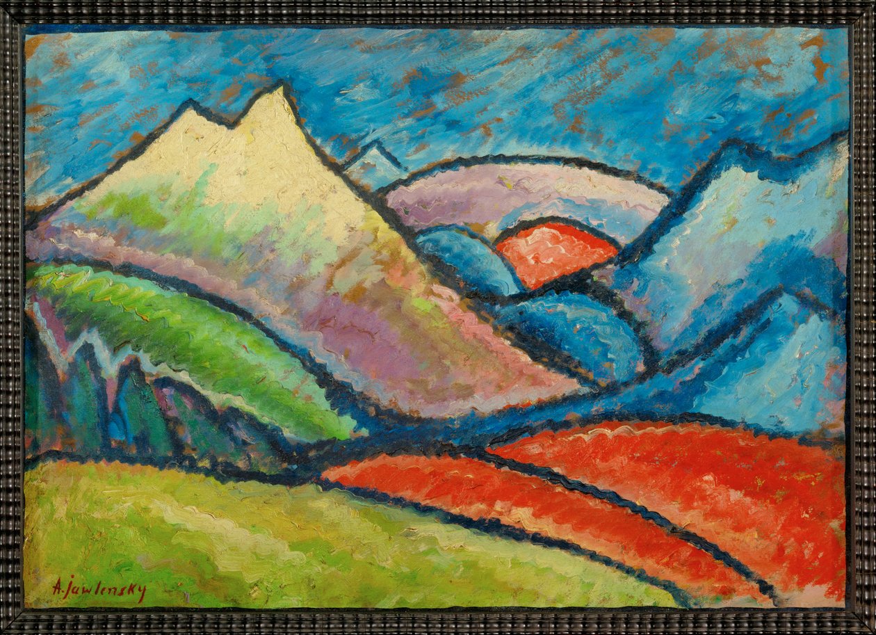 Landskap Oberstdorf (maleri på lerret) av Alexej von Jawlensky