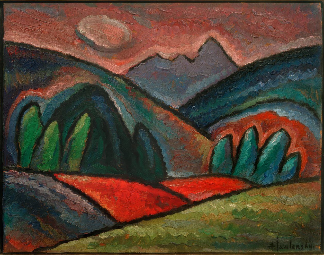 Landskap nær Oberstdorf av Alexej von Jawlensky