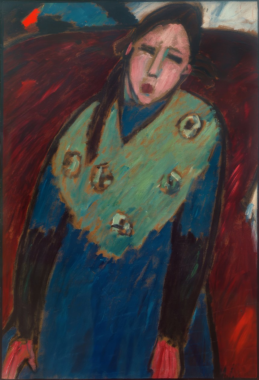 Jente med grønn stol av Alexej von Jawlensky
