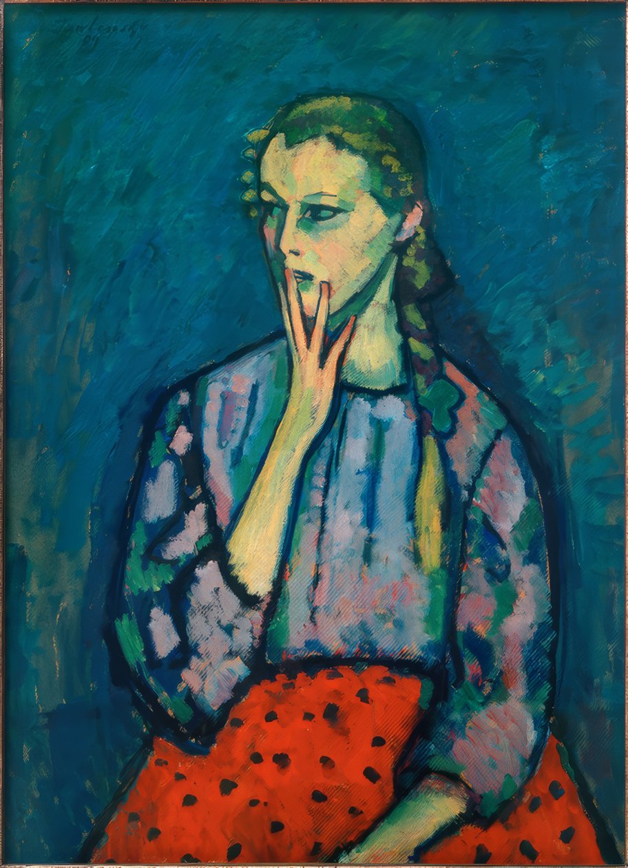 Portrett av en jente, 1909 av Alexej von Jawlensky