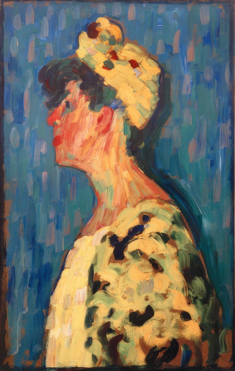 Marianne von Werefkin i profil av Alexej von Jawlensky
