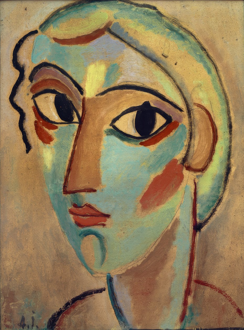 Mystisk hode: jentehode (på den ene siden) av Alexej von Jawlensky