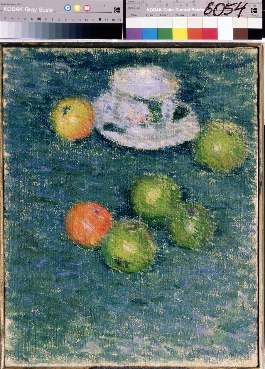 Stilleben. Epler og en kopp. (Still Life. Apples and a Cup) Maleri av Alexei von Javlensky (Alexi von Jawlensky, Alexej von Javlenski) (1864-1941), olje på lerret, ca. 1903. Russisk kunst, 1900-tallets ekspresjonisme. Statens Tretyakov-galleri, Moskva. av Alexej von Jawlensky