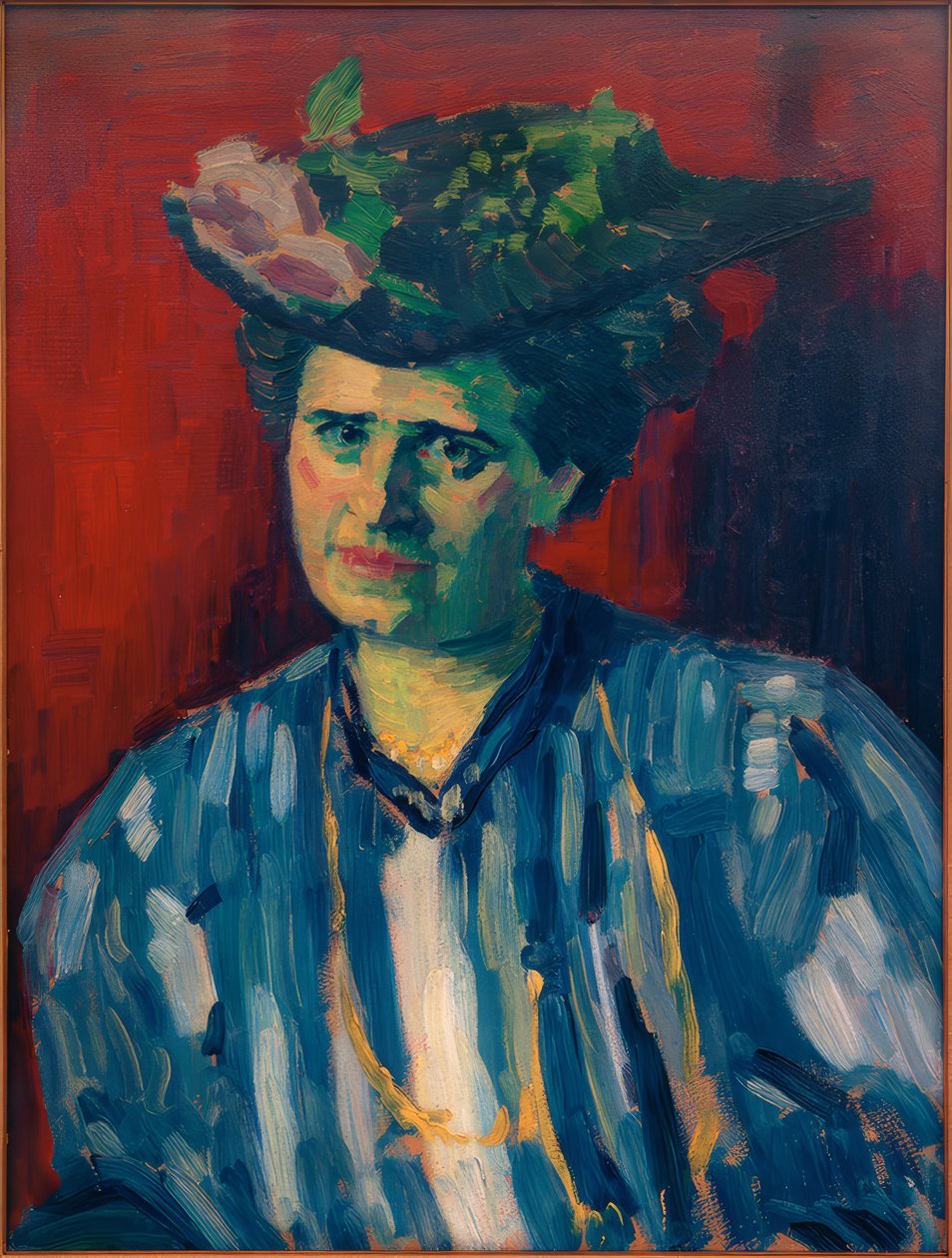 Portrett av Hedwig Kubin av Alexej von Jawlensky