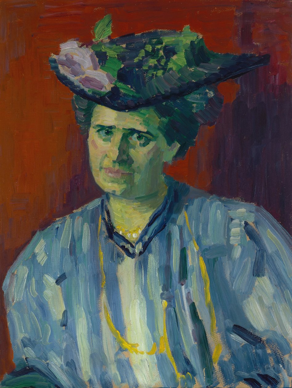 Portrett av Hedwig Kubin av Alexej von Jawlensky