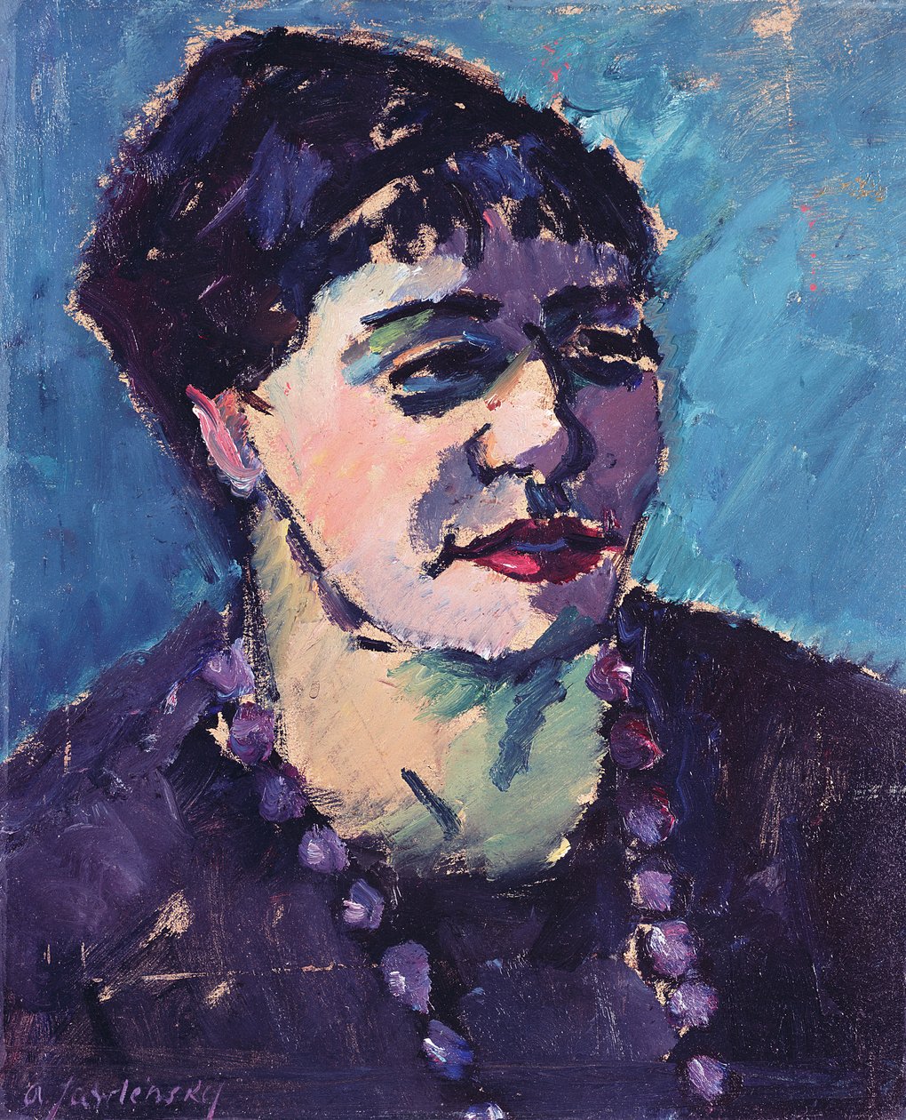 Portrett av fru Epstein (olje på papp) av Alexej von Jawlensky