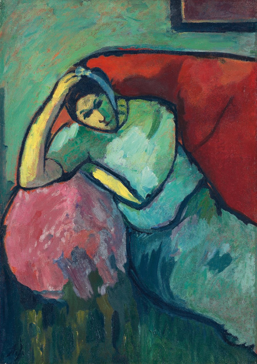 Sittende kvinne, 1909 av Alexej von Jawlensky