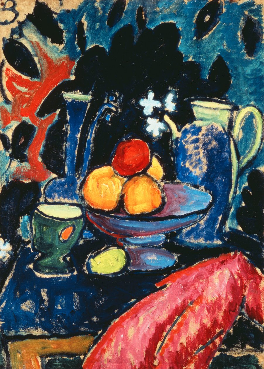 stilleben med kanne; Stilleben med kanne, ca. 1913 av Alexej von Jawlensky