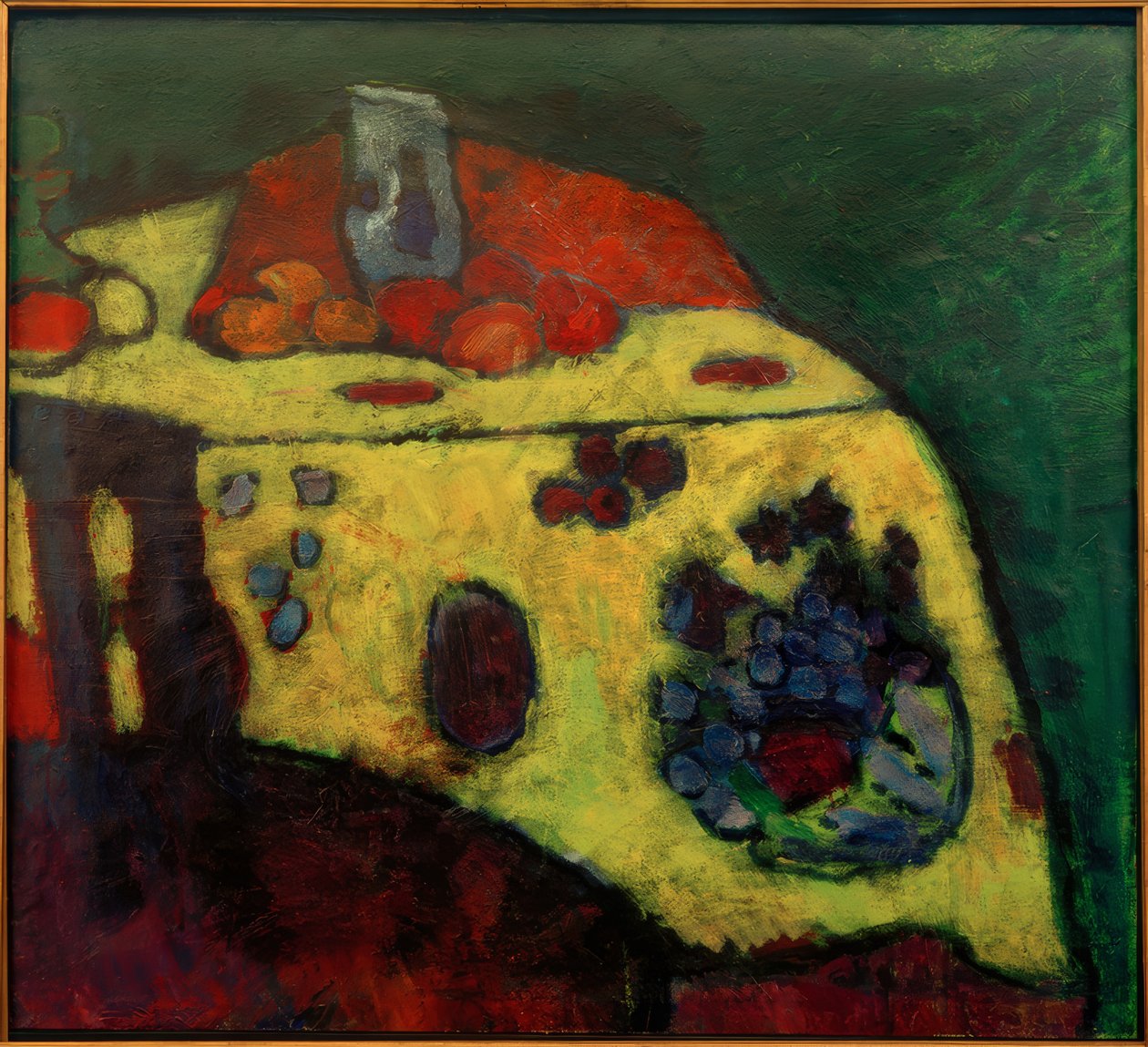 Stilleben med gult teppe av Alexej von Jawlensky