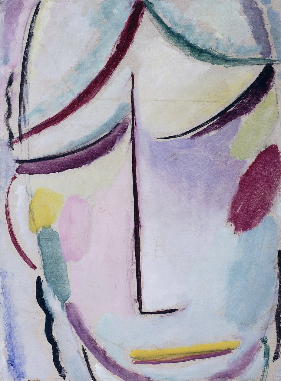 Frelserens ansikt; Heilandsgesicht, ca. 1921 av Alexej von Jawlensky