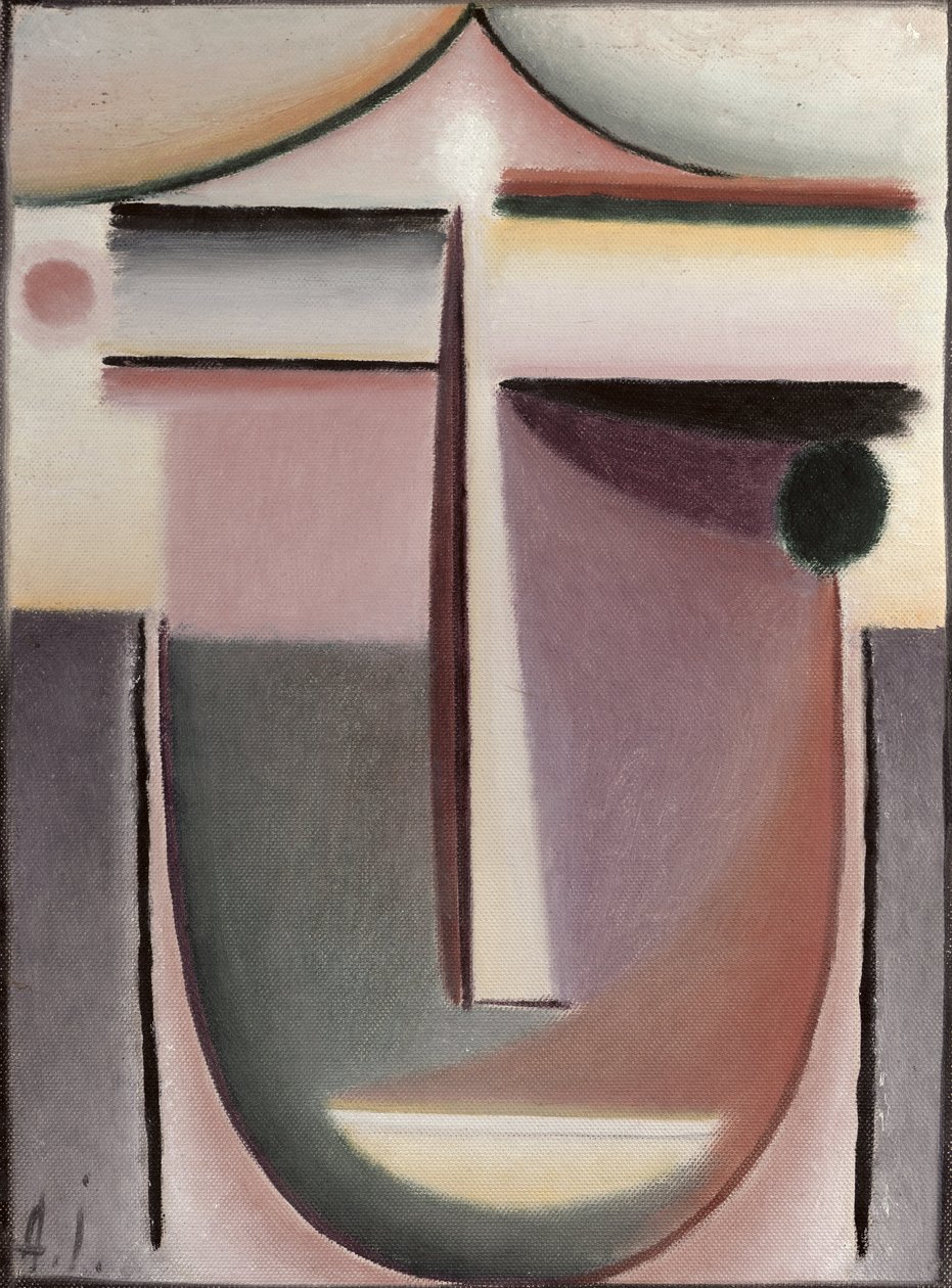 Violet Shadow (olje på papp) av Alexej von Jawlensky
