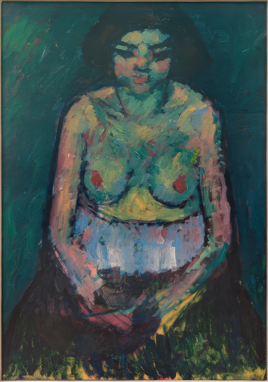 Kvinne semi-naken av Alexej von Jawlensky