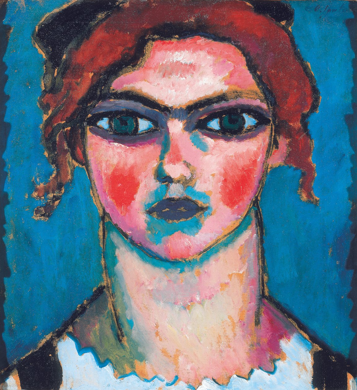 Ung kvinne med grønne øyne, ca. 1910 av Alexej von Jawlensky