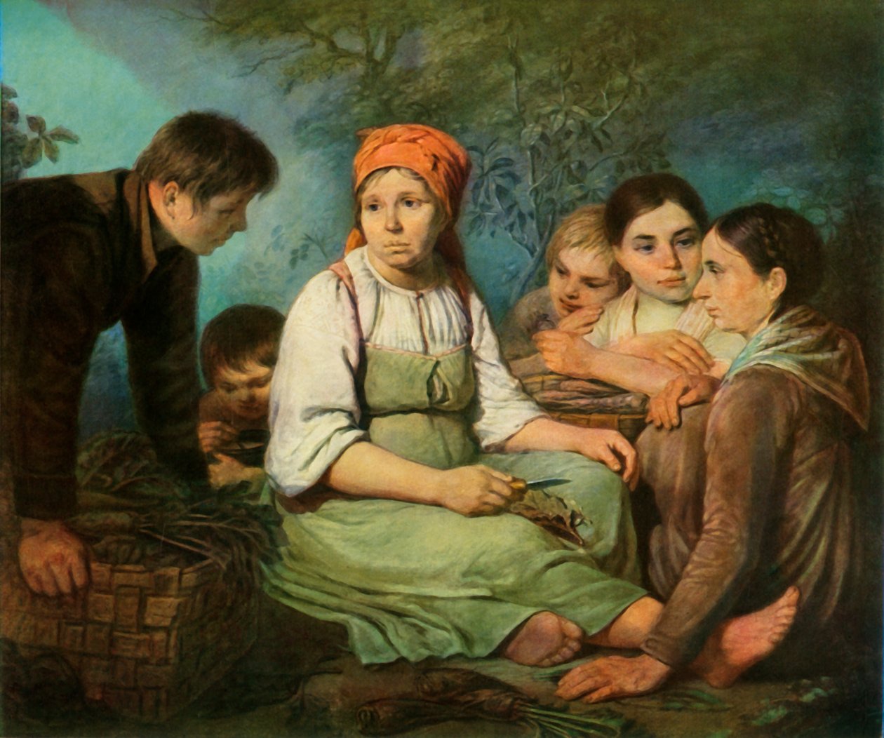 Rengjøring av sukkerroer, c1820, 1965. av Alexey Venetsianov
