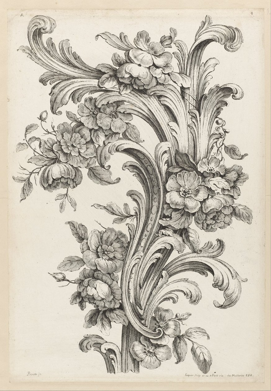 Floral og Acanthus Leaf Design av Alexis Peyrotte