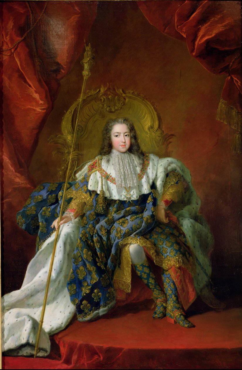 Ludvig XV (1710-74) 1723 av Alexis Simon Belle