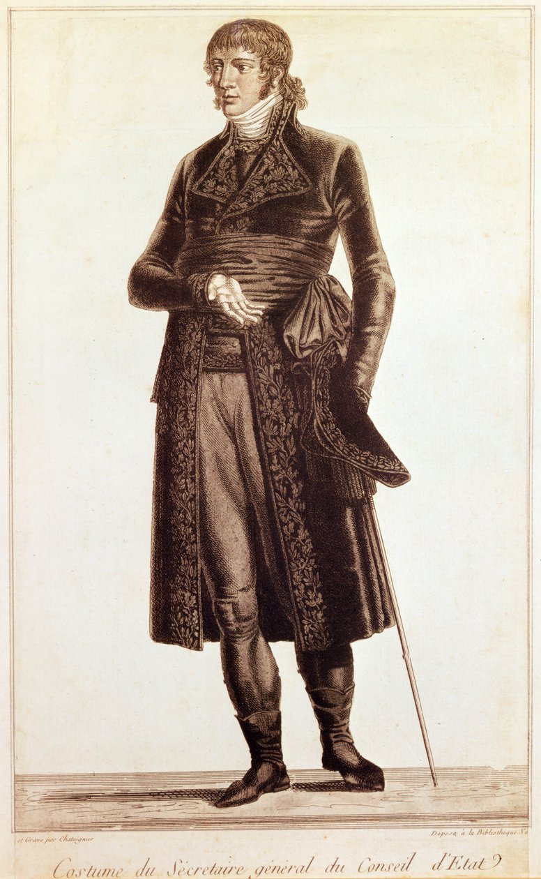 Drakt av statsrådets generalsekretær, ca. 1804-10 av Alexis Chataigner