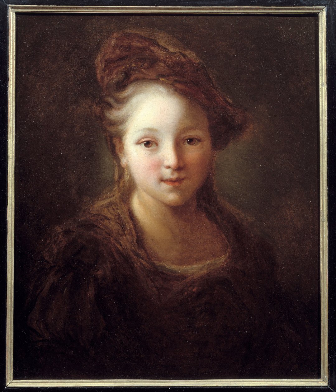 Portrett av en ung jente. Maleri av Alexis Grimou (1680-1740), ca. 1720. Amiens, Musee De Picardie - Portrett av en ung jente. Maleri av Jean Alexis Grimou (1680-1740), cirka 1720. Picardie Museum, Amiens, Frankrike av Alexis Grimoux