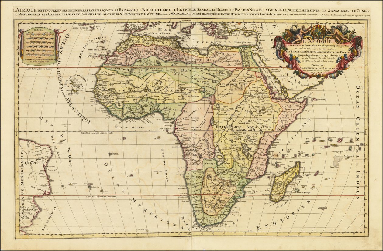 Kart over Afrika fra 1692 av Alexis-Hubert Jaillot av Alexis-Hubert Jaillot