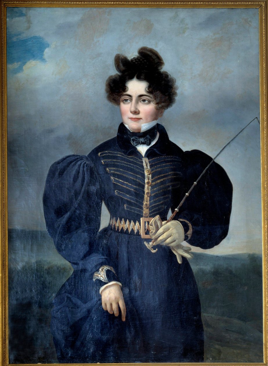 Portrett av Sophie Dawes, baronesse av Feucheres (1790-1840), i en jaktdrakt Maleri av Alexis Valbrun (1803-1852) 1830 Søn. 1,3x0,91 m Chantilly, Musee Conde av Alexis Leon Louis Valbrun
