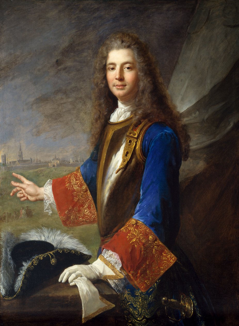 Charles Francois Marie de Custine, ridder av Wiltz, ca. 1714 av Alexis Simon Belle