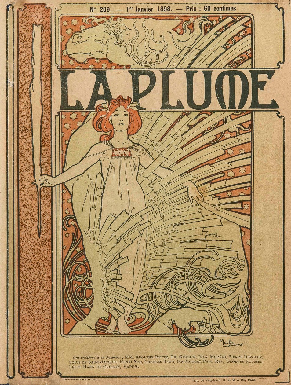Omslag til La Plume nr. 209, 1898. av Alfons Marie Mucha