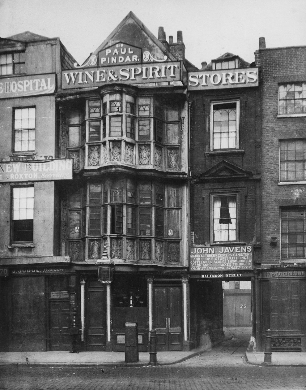 The Sir Paul Pindar, Bishopsgate Street, ca. 1878 av Alfred and John Bool