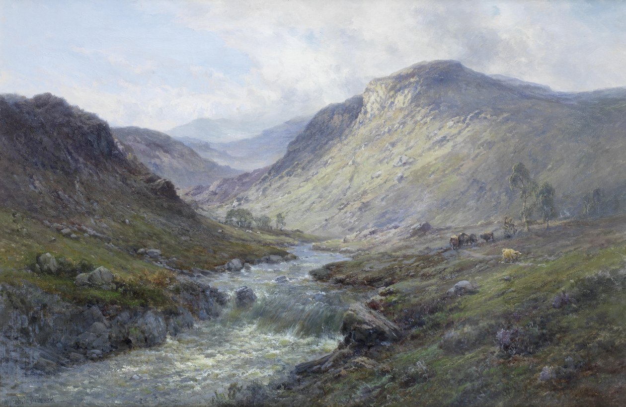Perthshire -elven eller i nærheten av Callander av Alfred de Breanski