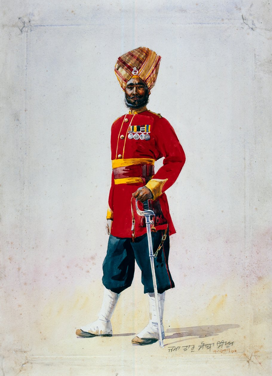 Soldat of the 35th Sikhs, Subadar, illustrasjon for 