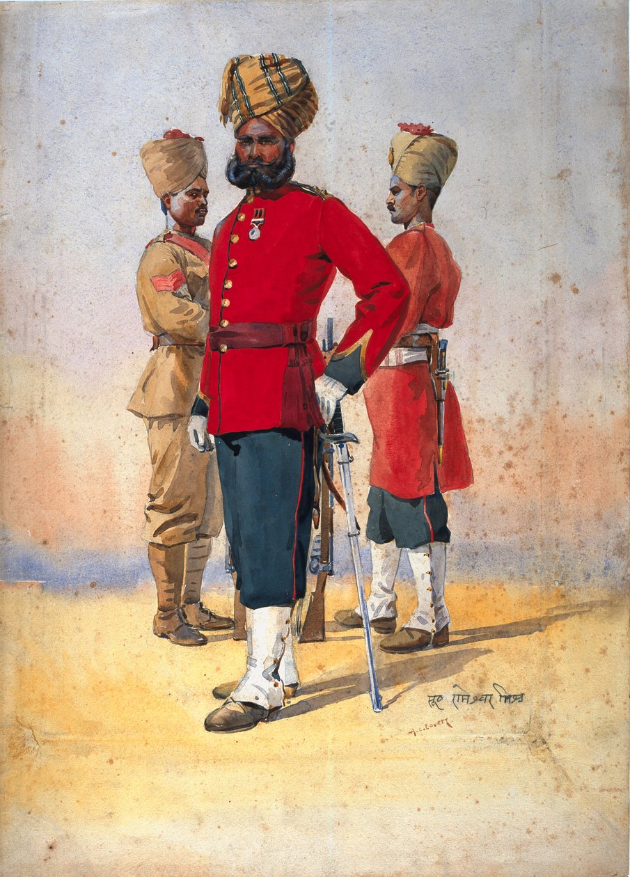 Soldiers of the 1st and 3rd Brahmans, Subadar, illustrasjon for 