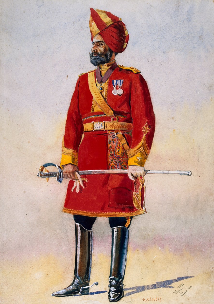 Kommandanten for Bharatpur-infanteriet, illustrasjon for 