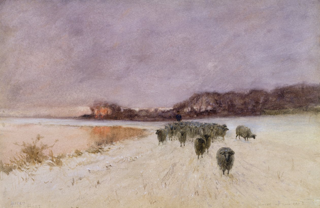 Vinter på Loch Ard av Alfred East