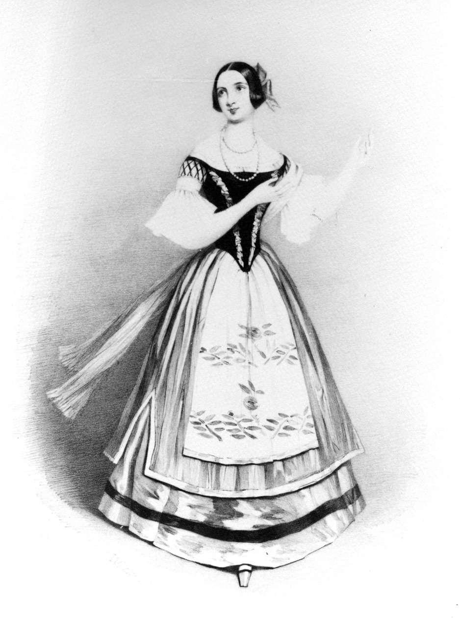 Fanny Persiani som Zerlina i Don Giovanni, gravert av Isaac Weld Taylor, 1838 av Alfred Edward Chalon