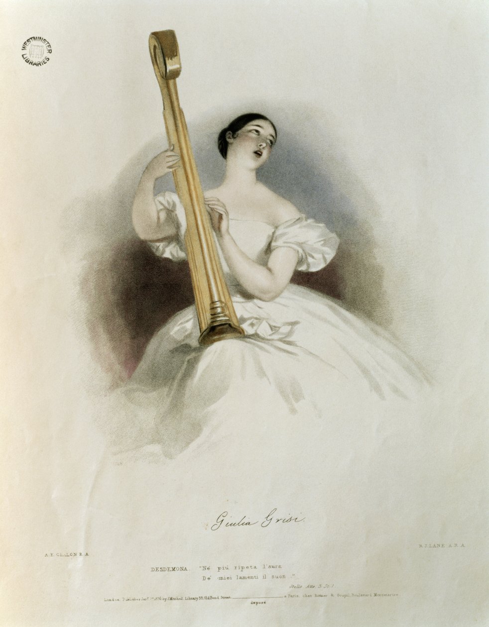 Giulia Grisi (1811-69) som Desdemona i 