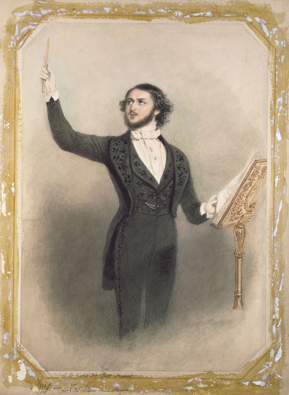 Louis Antoine Jullien (1812-60) av Alfred Edward Chalon