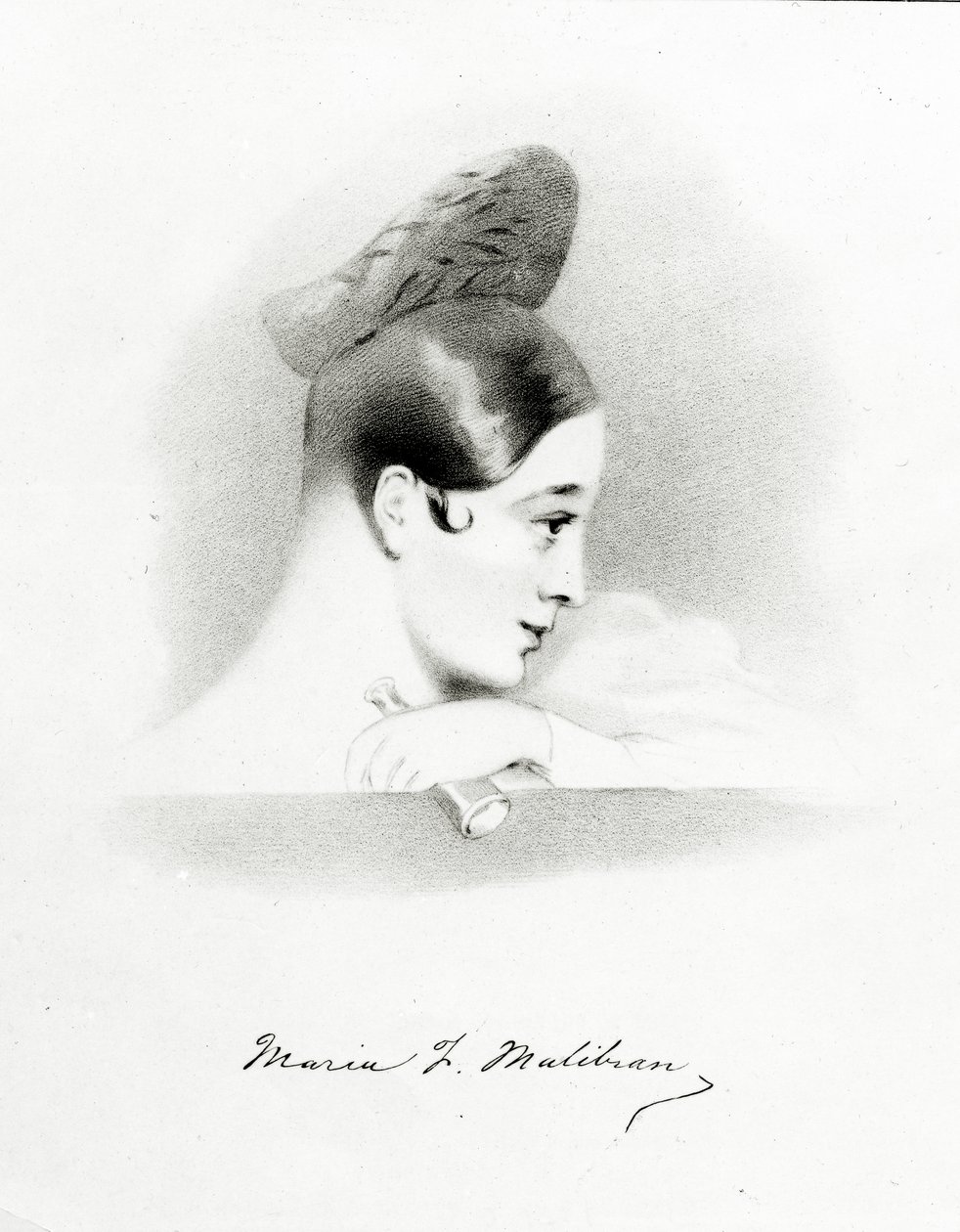 Marie Malibran, gravert av Richard James Lane, 1836 av Alfred Edward Chalon