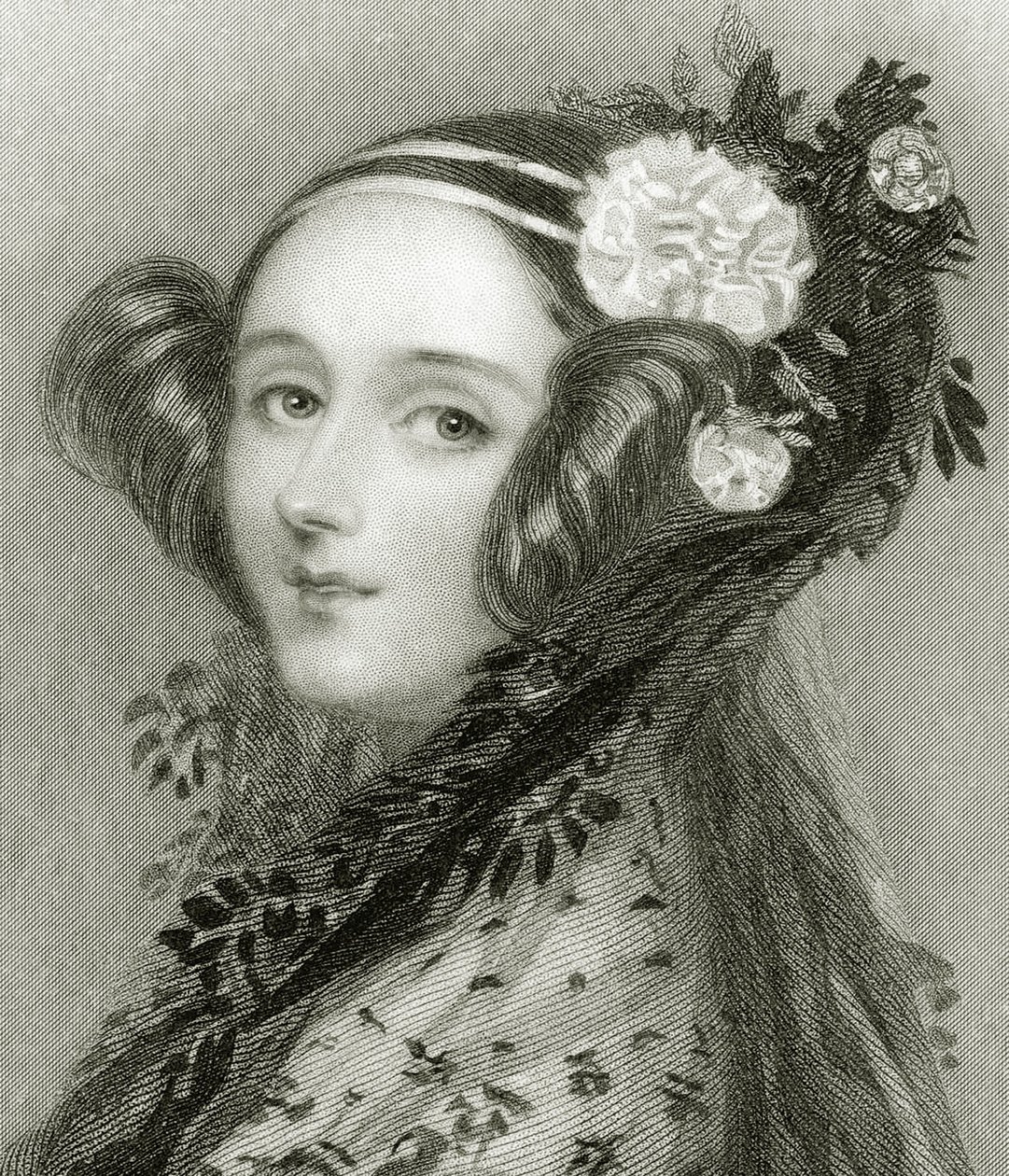 Portrett av Augusta Ada King (1815 - 1852), grevinne av Lovelace. av Alfred Edward Chalon