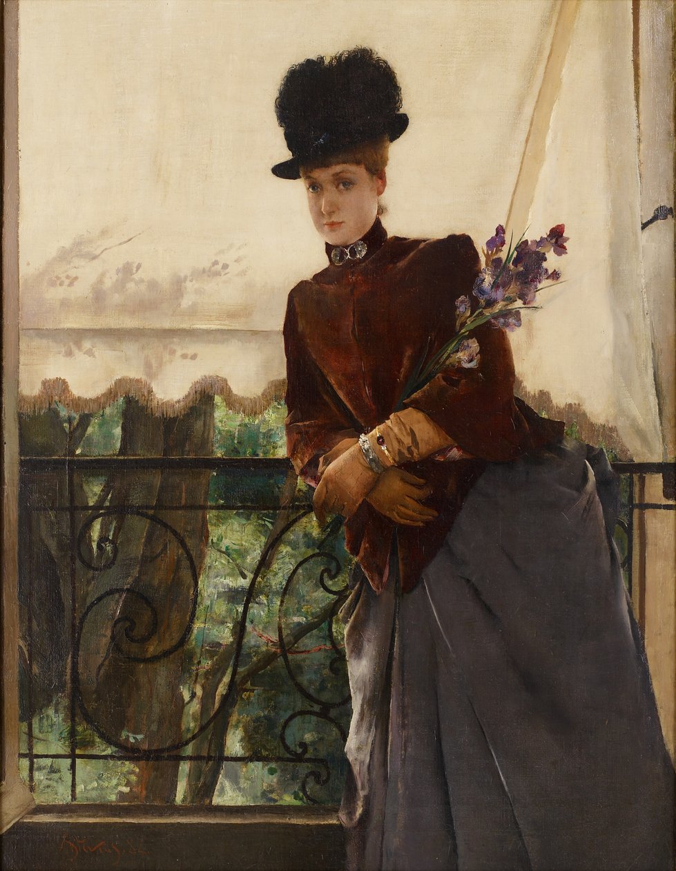 Portrett av Mademoiselle Dubois, 1884 av Alfred Emile Stevens