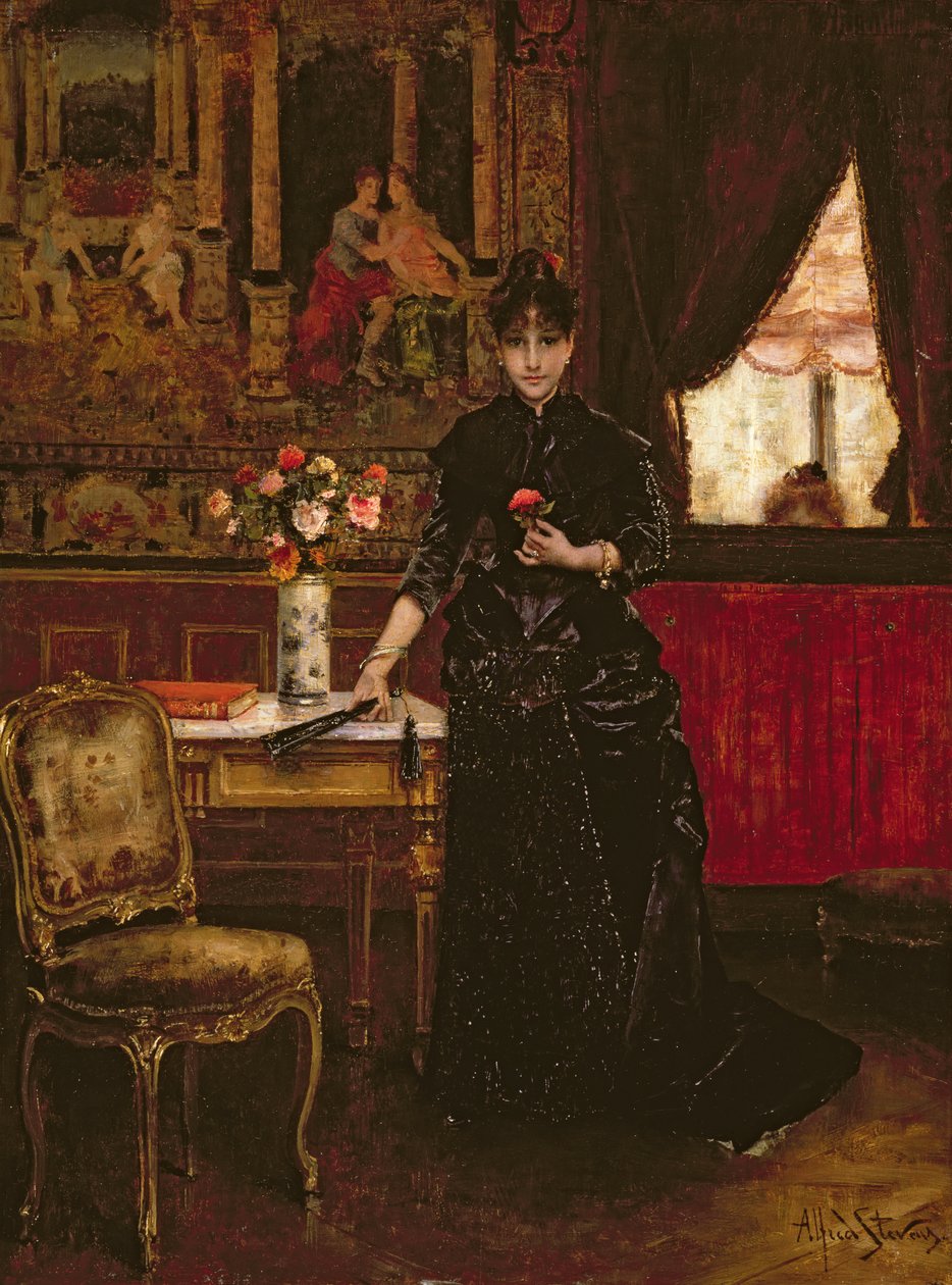 Kvinne med en nellik av Alfred Emile Stevens