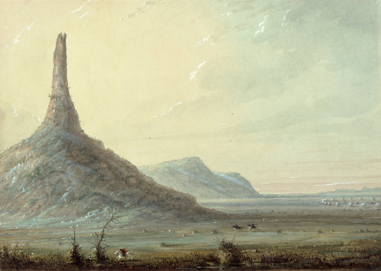 Chimney Rock, 1837 av Alfred Jacob Miller