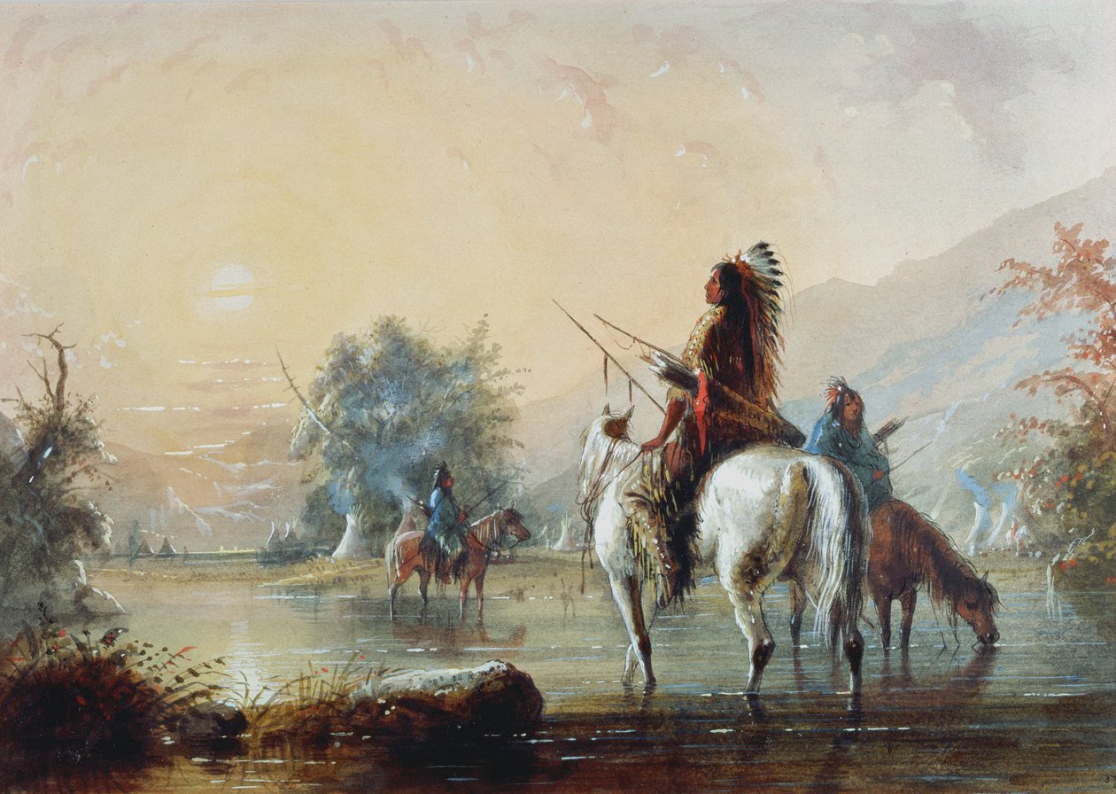 Kråkeleiren, 1837 av Alfred Jacob Miller