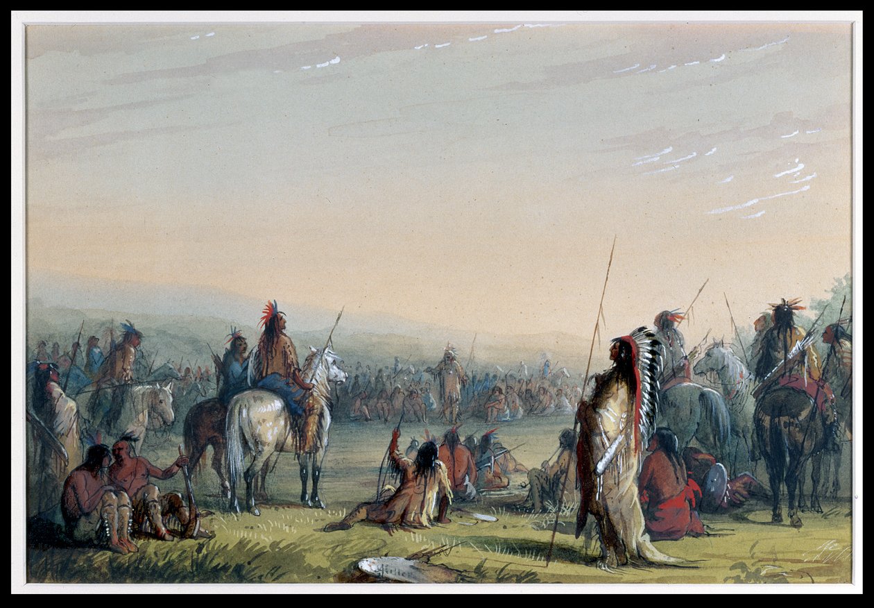 Indian Council, 1837 av Alfred Jacob Miller