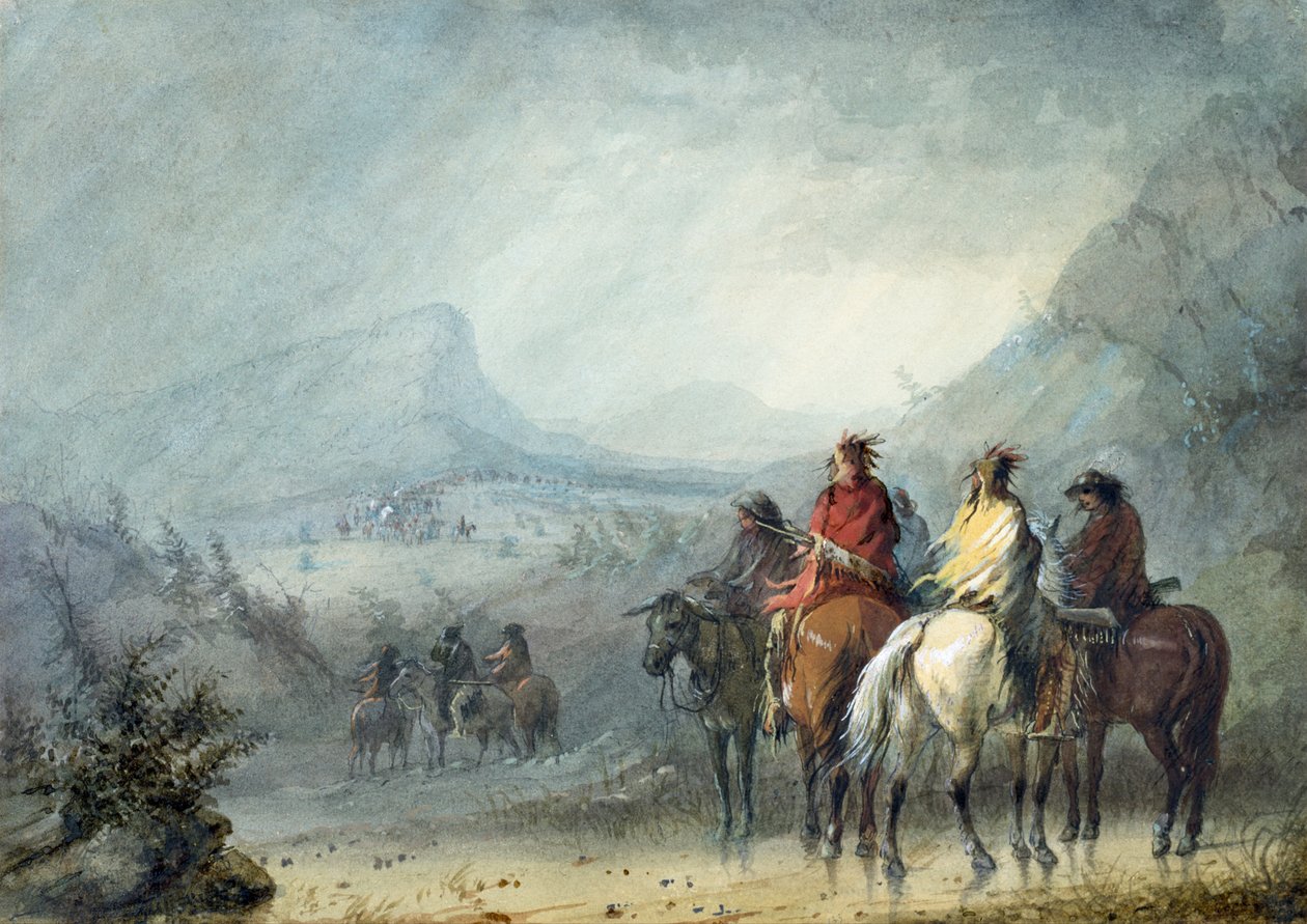 Storm på campingvognen av Alfred Jacob Miller